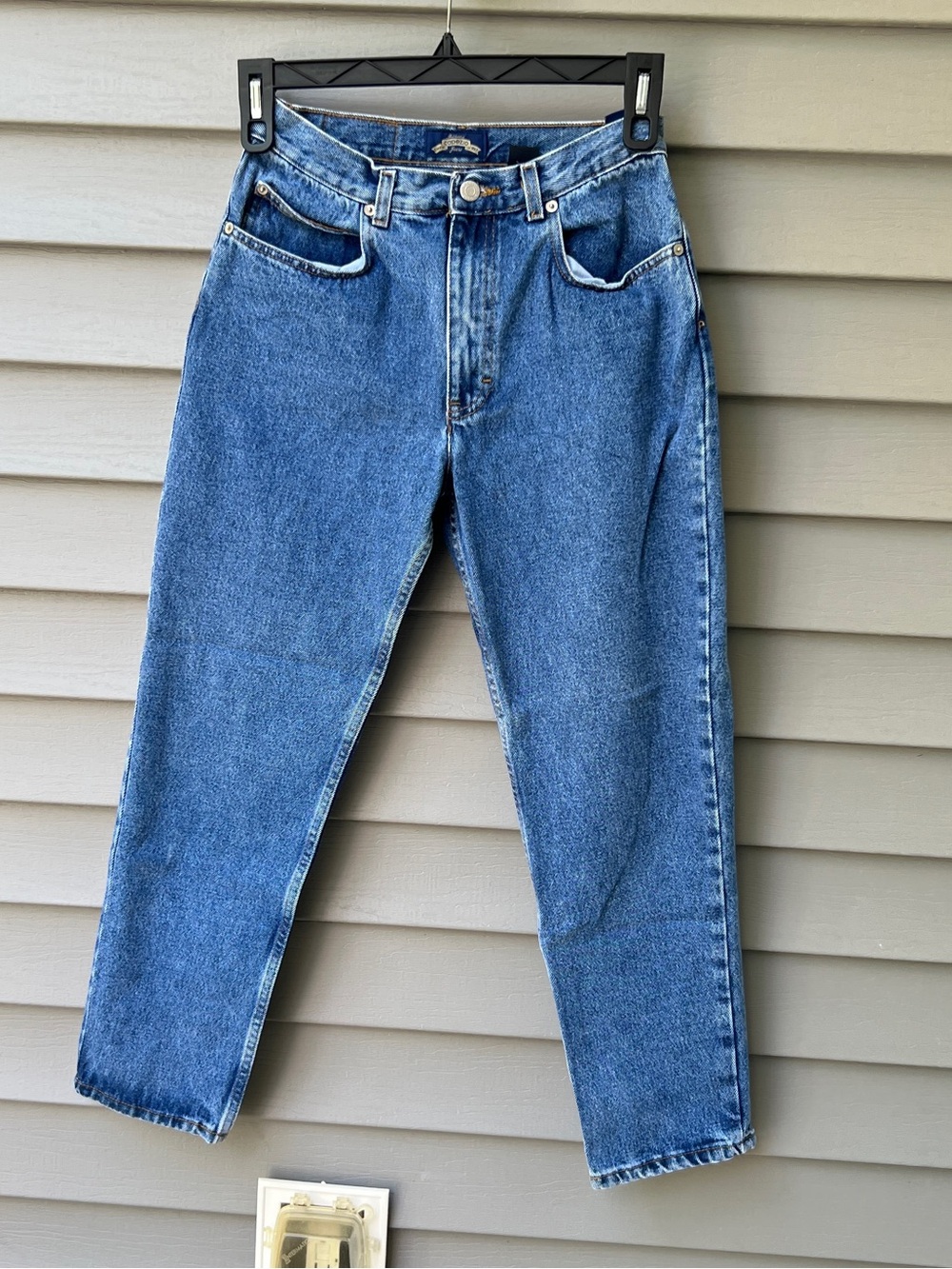 Vintage Capezio High Waisted Mom Jeans Size 6 Petite Blue Straight Leg 90s